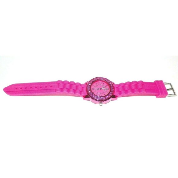 U.S. Polo Assn Women's Pink Pave Crystal Watch - Picture 3 of 9
